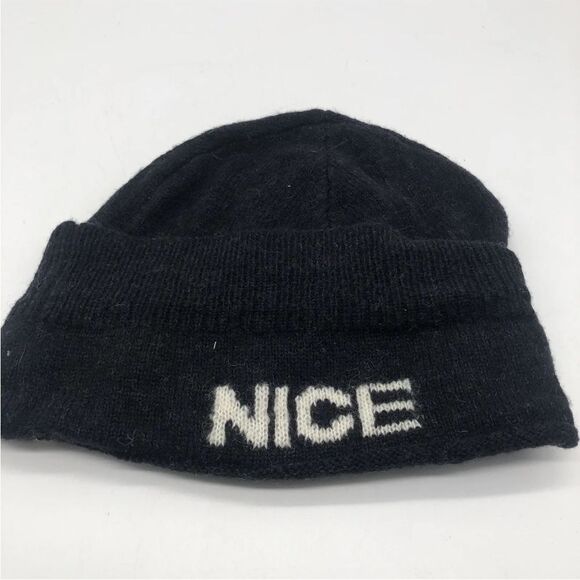 7 for all mankind naughty nice slouch beanie ⚫️ super soft ⚫️ NWT - Picture 6 of 8